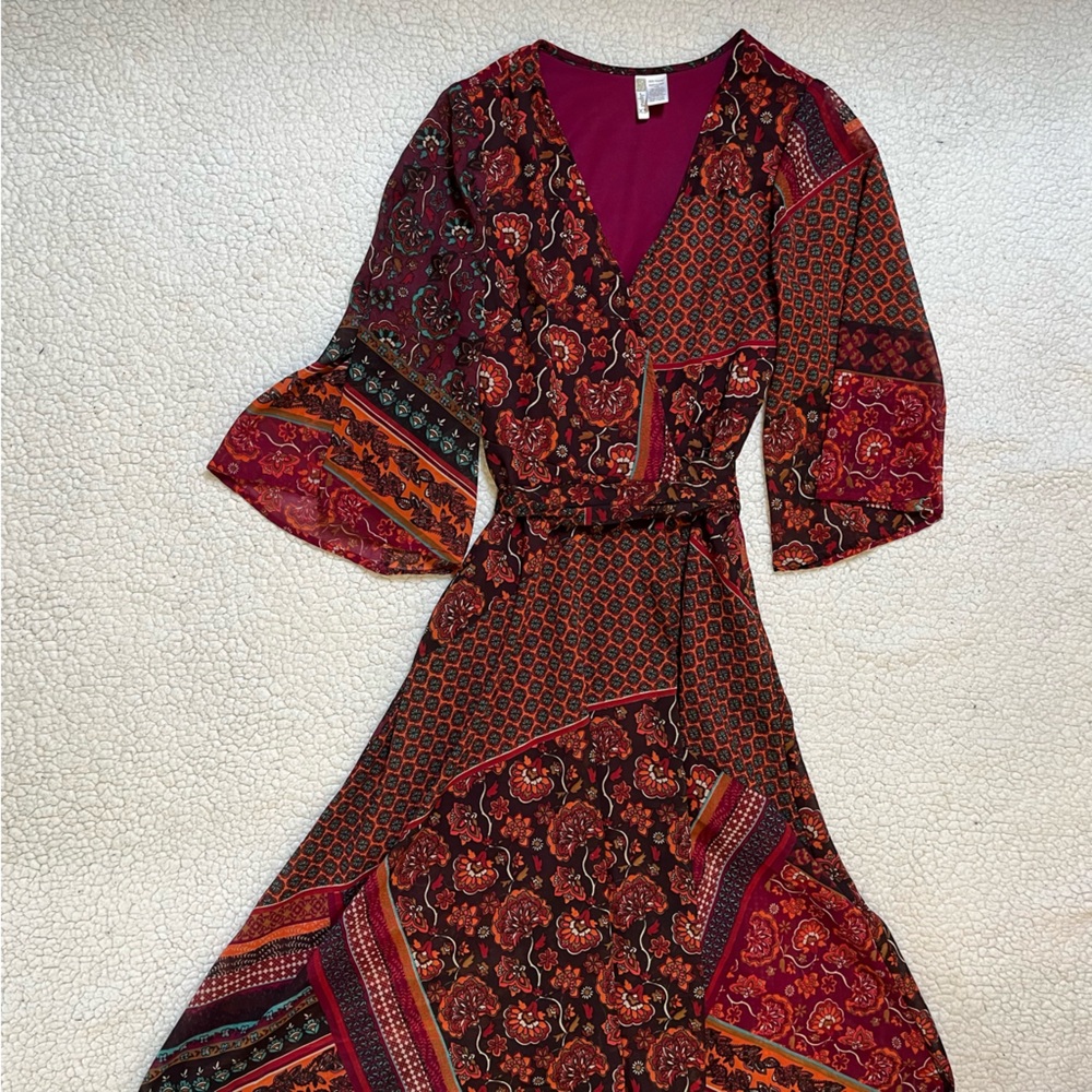 XS Japna pattern wrap dress.